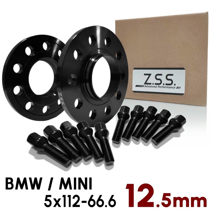 画像1: 【12.5mm】 BMW / MINI 専用設計 PCD112 5穴 ハブ径66.6φ ワイドトレッド スペーサー 5x112-66.6φ (1)